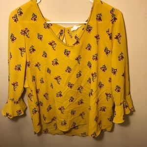 Yellow Floral Top